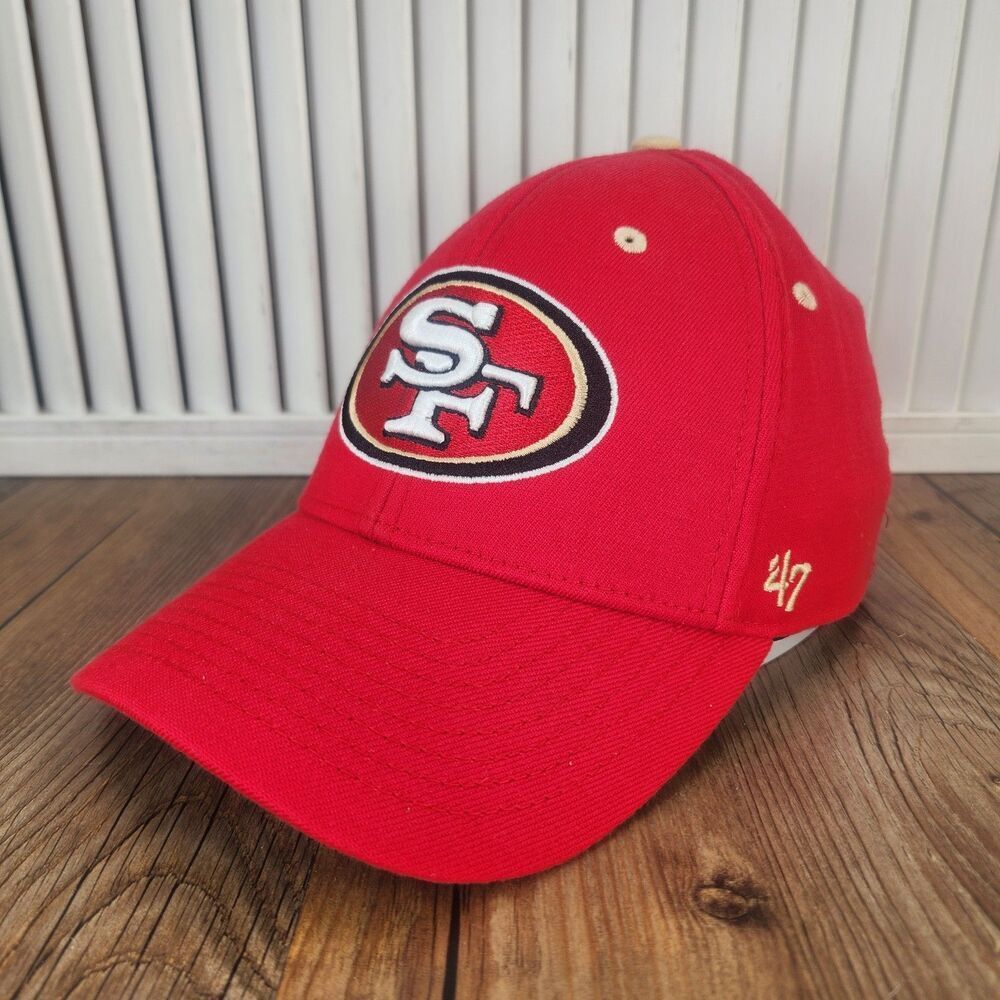 San Francisco 49ers '47 Brand Red Fitted Hat Cap L/XL Stretch Fit NFL Football